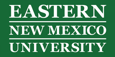 the logo for eastern new mexico university is green and white