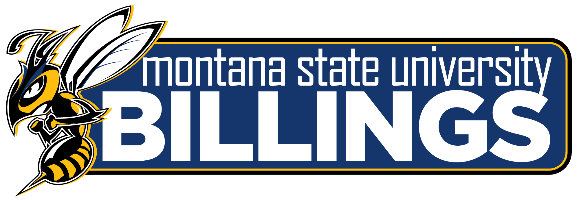 montana state university billings logo with a bee on it