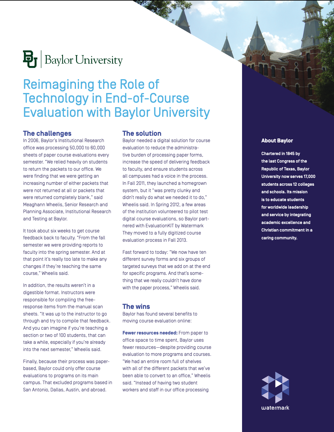 Watermark Course Evaluations & Surveys