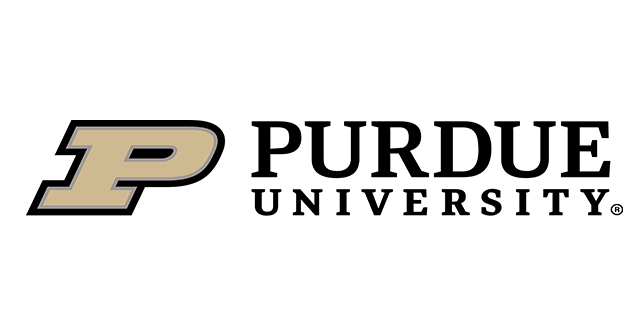 a logo for purdue university on a white background