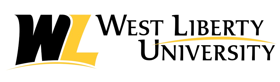 a black and yellow logo for west liberty university