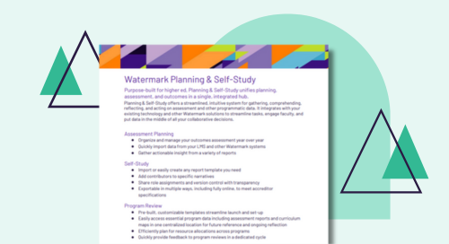 Watermark Planning & Self-Study Flyer
