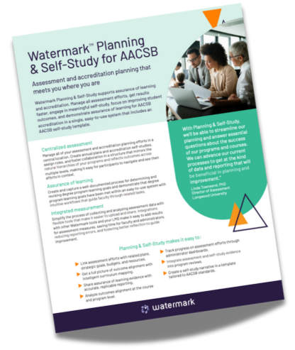Watermark Planning & Self-Study for AACSB