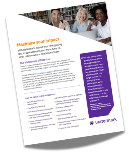 Preview of Watermark Solutions: Educational Impact Suite Flyer