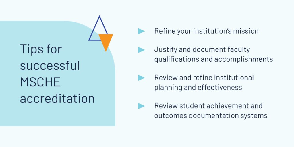 Tips for successful MSCHE accreditation