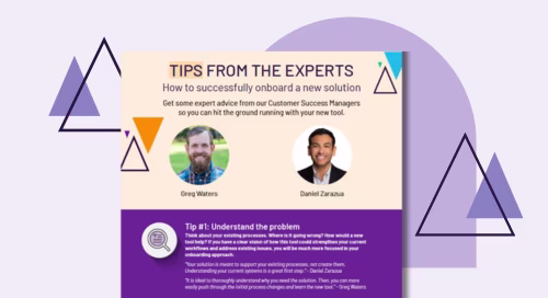 Tips for onboarding new solutions