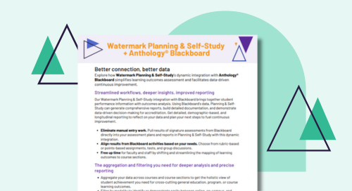 Watermark Planning & Self-Study + Anthology® Blackboard