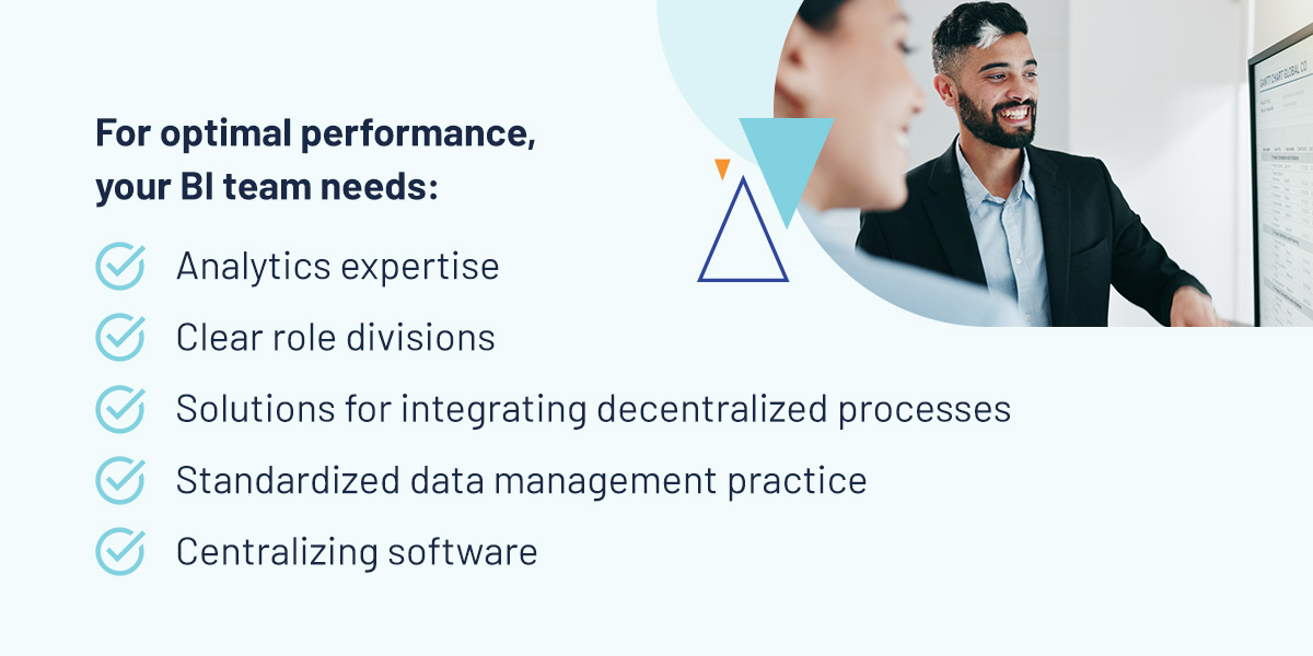 How to structure analytics and BI functions for centralization