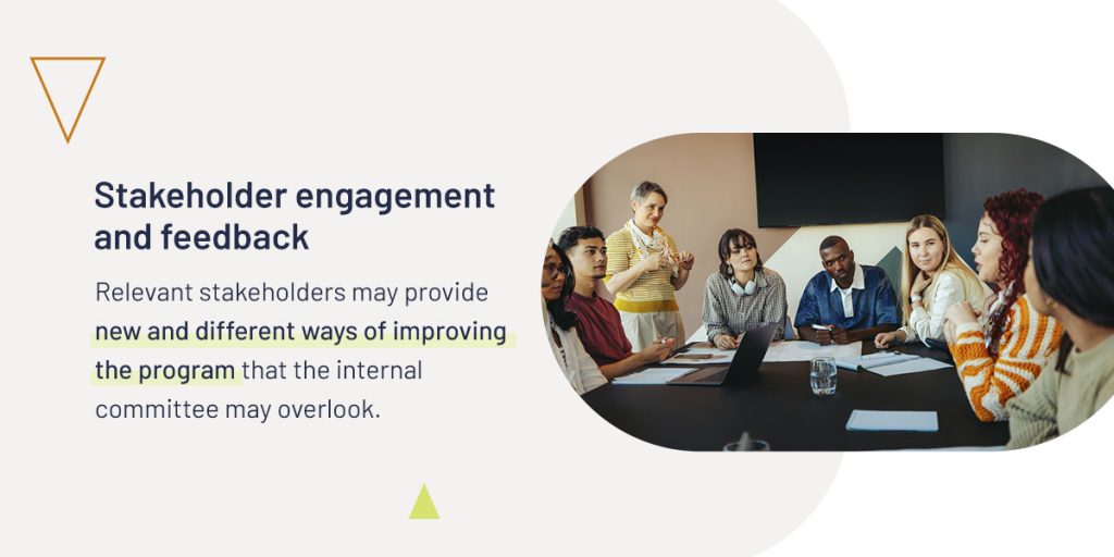 Stakeholder engagement and feedback