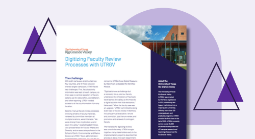 Digitizing faculty review processes with UTRGV