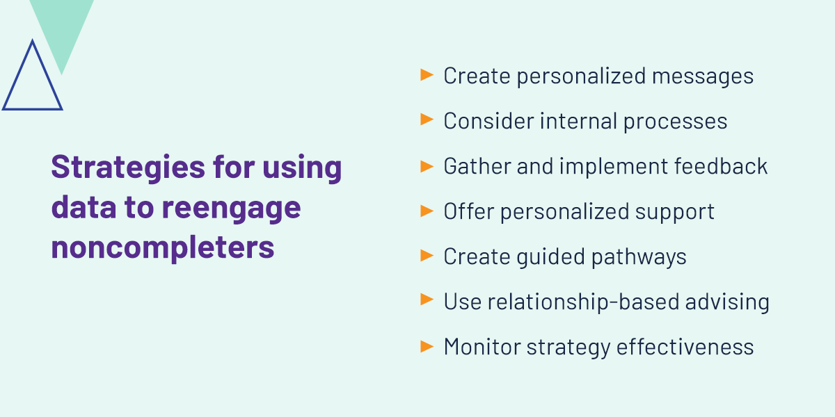 Strategies for using data to reengage noncompleters