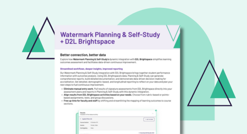 Watermark Planning & Self-Study + D2L Brightspace Flyer