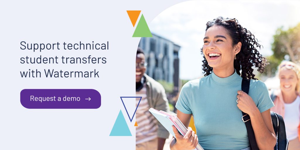 Support technical student transfers with Watermark