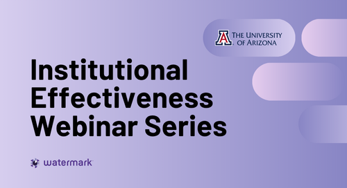 Institutional Effectiveness Webinar Series