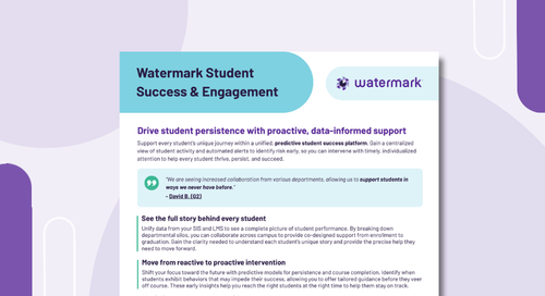 Snapshot of flyer against a purple background.