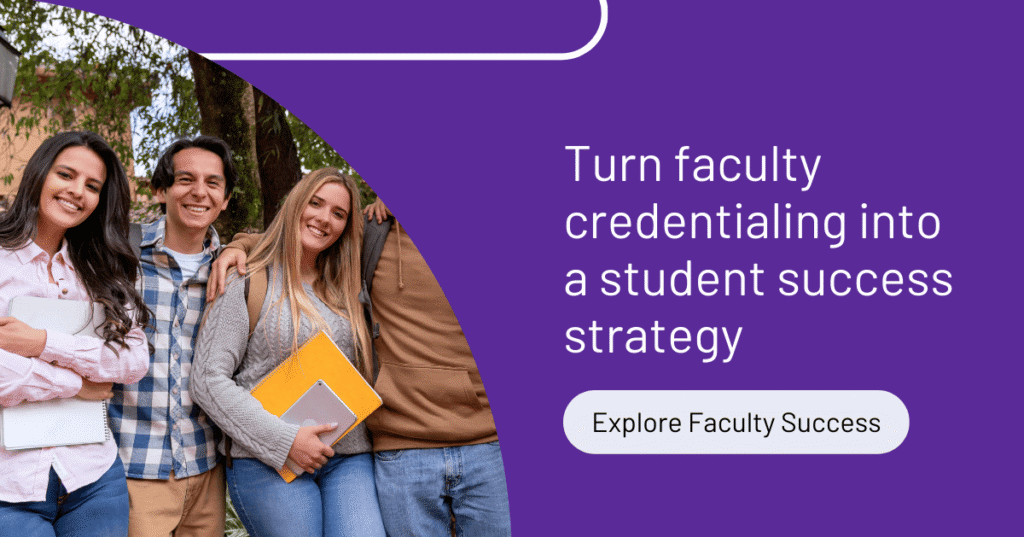 Three college students smiling together outdoors on campus