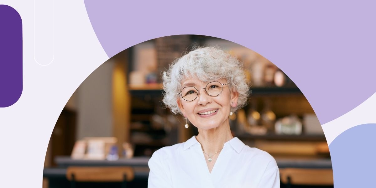 Older woman smiling