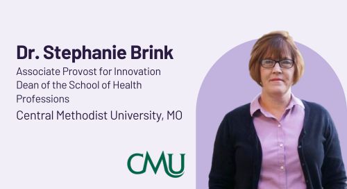 Headshot of Dr. Stephanie Brink, Associate Provost for Innovation and Dean of the School of Health Professions at Central Methodist University